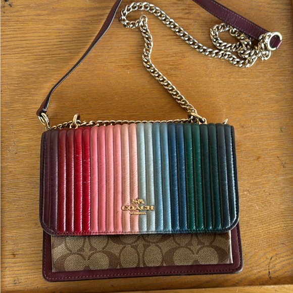 Coach Handbags - Coach Rainbow Quilted Crossbody Bag
